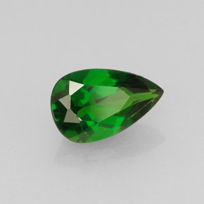 Diopside de chrome vert naturelle en forme de poire, 0,84 ct, VS