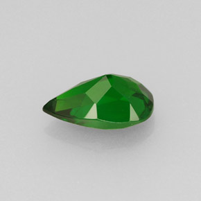Diopside de chrome vert naturelle en forme de poire, 0,84 ct, VS
