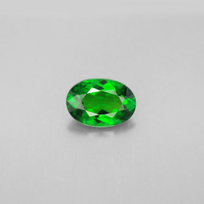 Diopside Chrome Vert naturelle Coupe ovale, 0.86 ct, VVS-VS