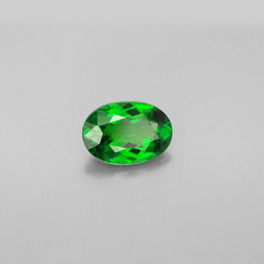 Diopside Chrome Vert naturelle Coupe ovale, 0.86 ct, VVS-VS