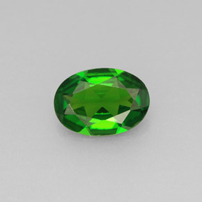 Diopside de chrome vert naturelle coupe ovale, 0,60 ct, VS