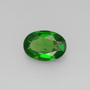 Diopside de chrome vert naturelle coupe ovale, 0,60 ct, VS