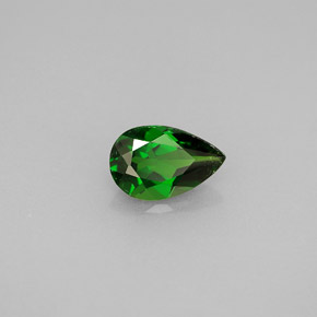 Diopside Chrome Vert naturelle En forme de poire, 0.82 ct, VS
