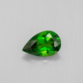 Diopside de chrome vert naturelle en forme de poire, 0,78 ct, VS