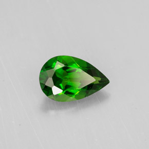 Diopside de chrome vert naturelle en forme de poire, 0,78 ct, VS
