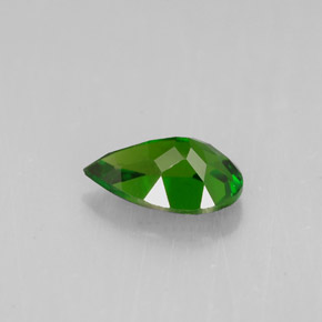 Diopside de chrome vert naturelle en forme de poire, 0,78 ct, VS