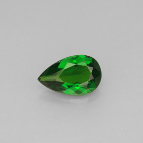 Diopside de chrome vert naturelle en forme de poire, 0,81 ct, VVS-VS