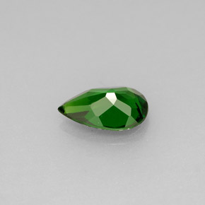 Diopside de chrome vert naturelle en forme de poire, 0,81 ct, VVS-VS
