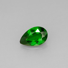 Diopside de chrome vert naturelle en forme de poire, 0,78 ct, VS