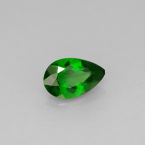 Diopside de chrome vert naturelle en forme de poire, 0,78 ct, VS