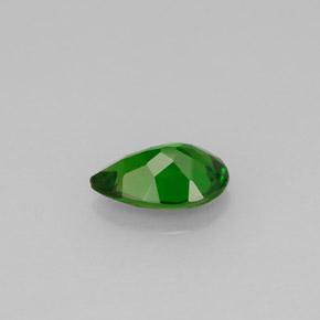 Diopside de chrome vert naturelle en forme de poire, 0,78 ct, VS