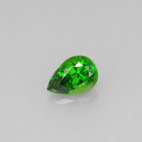 Diopside de chrome vert naturelle en forme de poire, 0,53 ct, VVS-VS