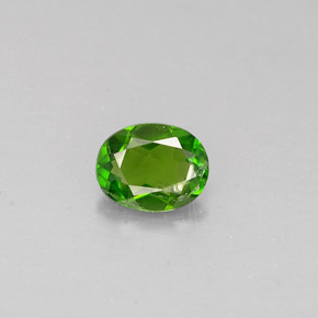 Diopside de chrome vert naturelle coupe ovale, 0,28 ct, VS