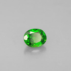 Diopside de chrome vert naturelle coupe ovale, 0,29 ct, VS