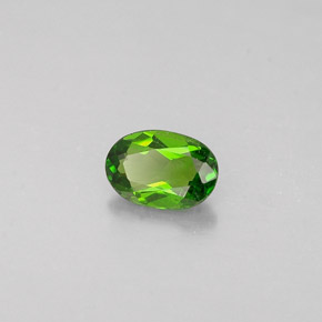 Diopside de chrome vert naturelle coupe ovale, 0,28 ct, VS