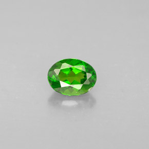 Diopside de chrome vert naturelle coupe ovale, 0,28 ct, VS