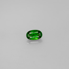 Diopside de chrome vert naturelle coupe ovale, 0,34 ct, VS-SI