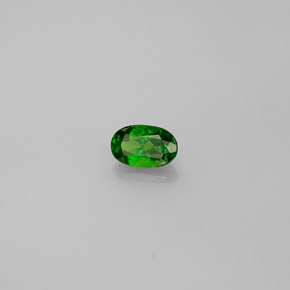 Diopside de chrome vert naturelle coupe ovale, 0,34 ct, VS-SI