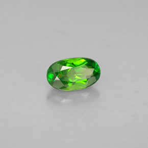 Diopside de chrome vert naturelle coupe ovale, 0,39 ct, VS