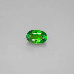 Diopside Chrome Vert naturelle Coupe ovale, 0.22 ct, VS
