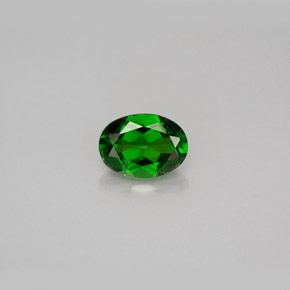Diopside de chrome vert naturelle coupe ovale, 0,96 ct, VS