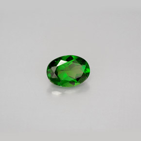 Diopside de chrome vert naturelle coupe ovale, 0,96 ct, VS