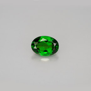 Diopside de chrome vert naturelle coupe ovale, 0,91 ct, VS