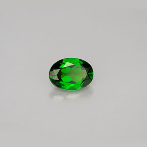 Diopside de chrome vert naturelle coupe ovale, 0,91 ct, VS