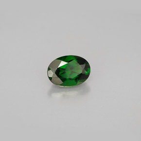 Diopside de chrome vert naturelle coupe ovale, 0,94 ct, VS
