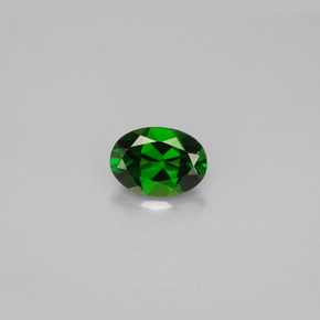 Diopside de chrome vert naturelle coupe ovale, 0,80 ct, VS