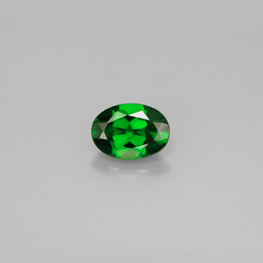 Diopside de chrome vert naturelle coupe ovale, 0,87 ct, VS