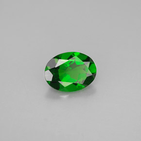 Diopside de chrome vert naturelle coupe ovale, 1,14 ct, VS