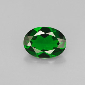 Diopside de chrome vert naturelle coupe ovale, 0,80 ct, VS
