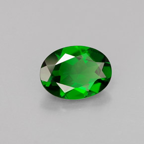 Diopside de chrome vert naturelle coupe ovale, 0,80 ct, VS