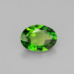 Diopside de chrome vert naturelle coupe ovale, 0,79 ct, VS