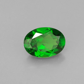 Diopside de chrome vert naturelle coupe ovale, 0,86 ct, VS