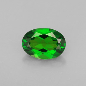 Diopside de chrome vert naturelle coupe ovale, 0,87 ct, VVS-VS