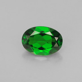 Diopside de chrome vert naturelle coupe ovale, 0,79 ct, VS