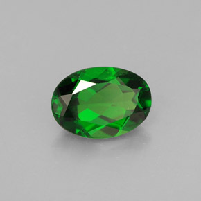 Diopside de chrome vert naturelle coupe ovale, 0,79 ct, VS