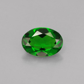 Diopside Chrome Vert naturelle Coupe ovale, 0.74 ct, VS