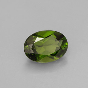 Diopside de chrome vert naturelle coupe ovale, 0,93 ct, VS