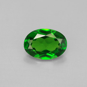 Diopside de chrome vert naturelle coupe ovale, 0,77 ct, VVS-VS