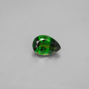 Diopside de chrome vert naturelle en forme de poire, 0,74 ct, VS