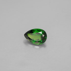 Diopside de chrome vert naturelle en forme de poire, 0,74 ct, VS