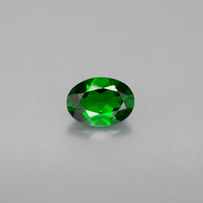 Diopside de chrome vert naturelle coupe ovale, 0,65 ct, VVS-VS