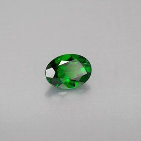 Diopside de chrome vert naturelle coupe ovale, 0,65 ct, VVS-VS