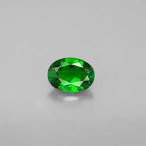 Diopside de chrome vert naturelle coupe ovale, 0,84 ct, VVS-VS