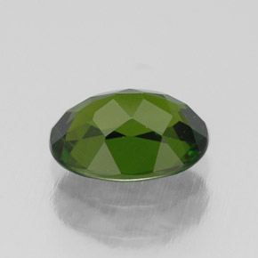 Diopside de chrome vert naturelle coupe ovale, 1,00 ct, VS