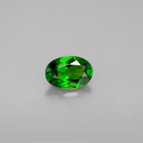 Diopside de chrome vert naturelle coupe ovale, 0,84 ct, VS