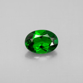 Diopside de chrome vert naturelle coupe ovale, 0,85 ct, VS